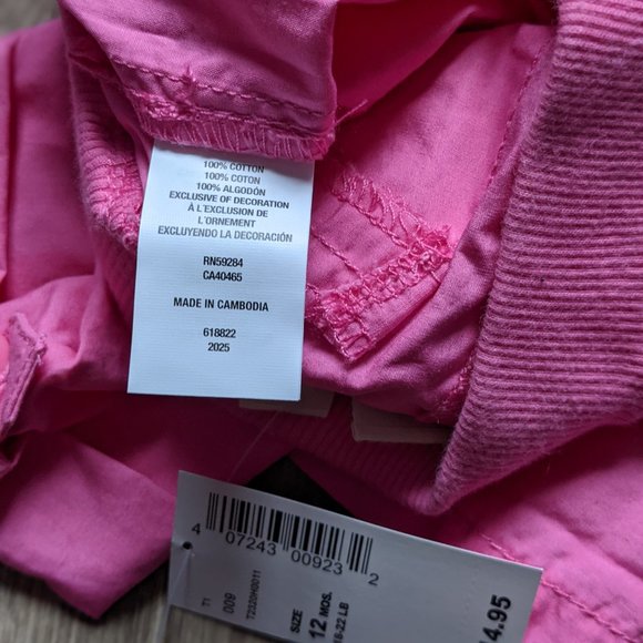 [KIDS 2/$20] NWT Baby Girl (12M) - CHILDREN'S PLACE Pink Convertible Pant - Picture 5 of 5